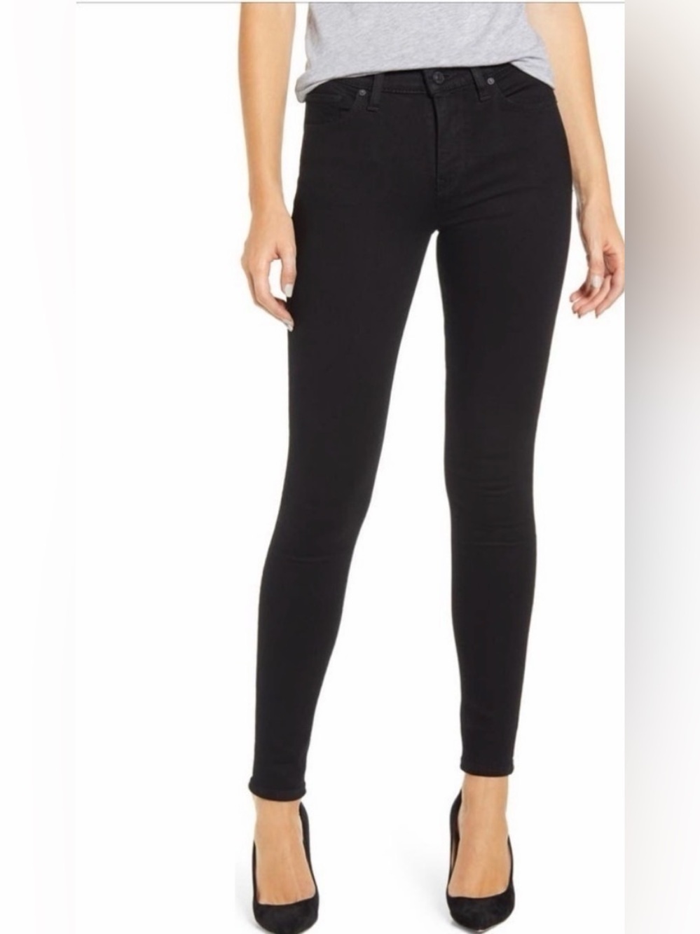 Hudson Nico Super Skinny Black Jeans 27 Minimalist Contemporary
